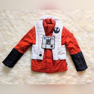Star Wars Rebel Pilot Flight Quilted Jacket Child Size 5/6 Disney